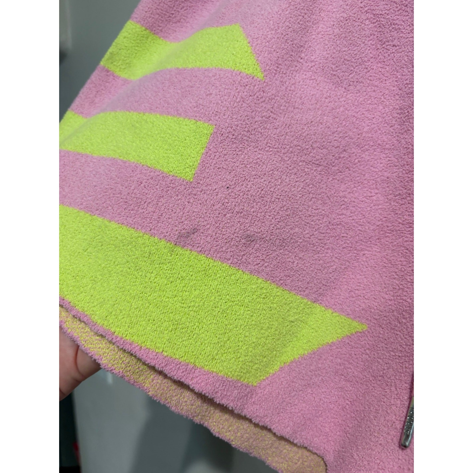 NWT Ser.O.Ya Beau High-Waisted Cheeky Sweat Short Stripe Pink + Green Women's L