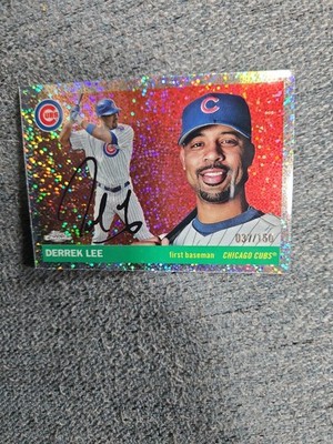 2025 Topps Chrome Platinum Anniversary Derrek Lee #424 Speckle Refractor 142/150