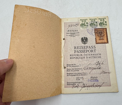 Alter antiker Reisepass Österreich Dokument Ausweis passport 1928 Feldkirchen