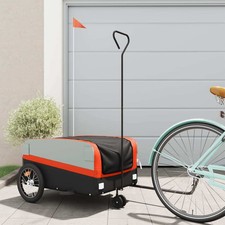 Bike Trailer Black and Orange 99.2 lb Iron