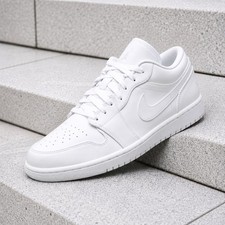 Nike Air Jordan 1 Low Triple White 553558-136 Men's Size New