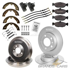 ATEC BREMSE BREMSEN SATZKIT VO+2x BREMSTROMMELN HI FÜR FIAT SEICENTO 0.9 1.1