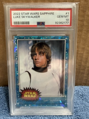 2022 Topps Star Wars Chrome Sapphire Luke Skywalker #1 PSA 10 Gorgeous Gem Mint