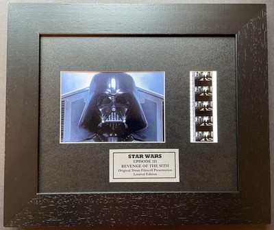 Star Wars Ep III Original 35mm Film Cells set in Quality Wood Frame + COA