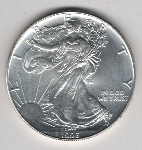 1993 WALKING LIBERTY AMERICAN EAGLE .999 FINE SILVER DOLLAR COIN 1oz. $1 USA