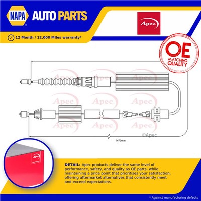 Handbrake Cable fits JAGUAR X TYPE X400 2.5 Rear 01 to 08 XB(AJ-V6) Hand Brake