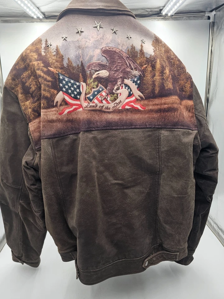Chaqueta de cuero mediana The Bradford Exchange Land Of The Free Foto 2 de 4