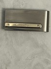Dior Men's Signed Engraved Stainless Steel Silver Rectangular Tie Bar Clip — photo 1