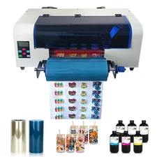 A3 UV Printer With DX7 Industrial Printhead roll Printing Cup Stickers UV DTF