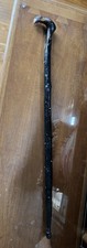Vintage Irish Blackthorn Shillelagh Walking Stick W/1971 Lire Coin-Copper Tip