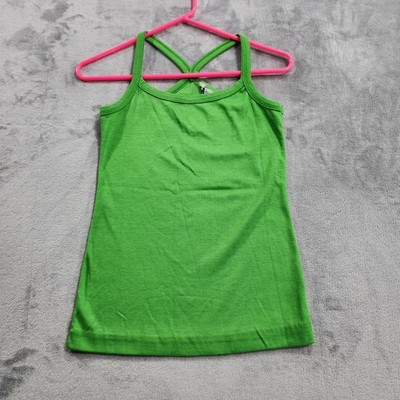 Vintage Star Shine Tank Womens S Green Camisole Racerback Stretch Summer Beach