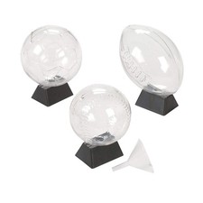 Fun Express Sports Sand Art Bottles - Set of 12 3 - 3 1/4 inches, Transparent