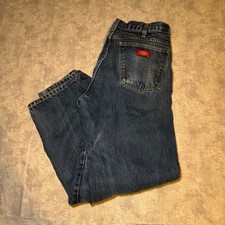 Dickies Mens Relaxed Fit Straight Leg Denim Jeans Blue 34x32 Workwear