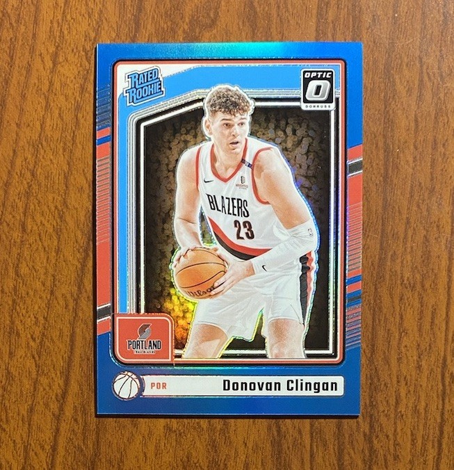 2024-25 Panini Donruss Optic #272 Donovan Clingan Aqua Rated Rookie /225