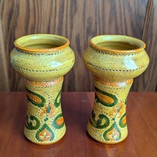 Vintage Bitossi Liberty Paisley Candlesticks Aldo Londi Italy Rosenthal Netter