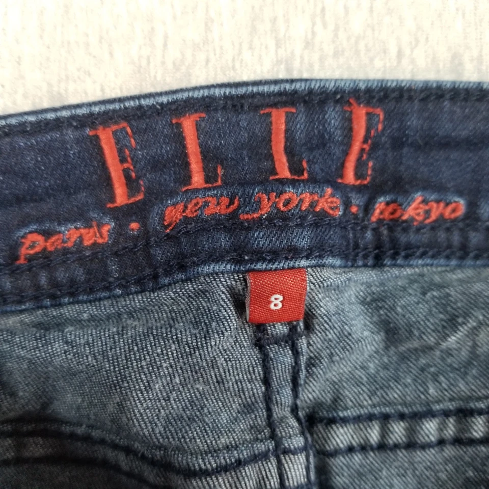 Estera elástica Elle Jeans para mujer talla 8. Lindo lavado oscuro Normcore de moda elegante bonito Foto 3 de 4