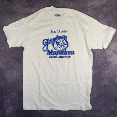 Vintage 1990 Grandma's Marathon Shirt Large Duluth MN