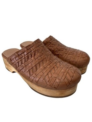 MTNG Originals Rochi Clogs Size 39 Neutral Round Toe Bohemian Hippie Minimalist