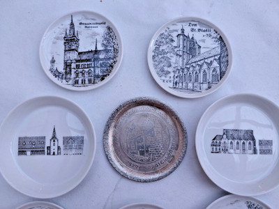 17 Sammelteller Fürstenberg West-Germany Braunschweig Porzellan Konvolut Sammler