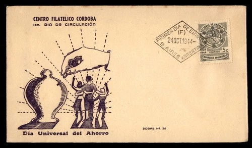 Mayfairstamps Argentina FDC 1944 Caja Nacl de Ahorro Postal Savings Bank First D