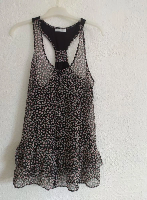Tunique Promod Femme – Noire à Pois, Manches 3/4, Taille 38