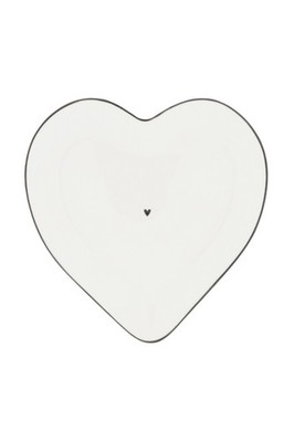 BC Herzförmiger Keramikteller Scandi Design weiß 18x17 cm spülmaschinenfest