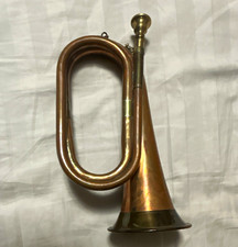Bb Pocket Brass Bugle, Gold Antique Finish, Copper plated