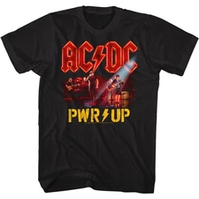 AC/DC Power Up PWR UP Band Photo Black Rock and Roll Music Band T-Shirt