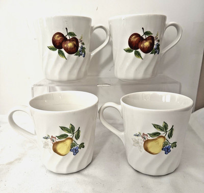 4 Chutney by Corning Corelle Discontinued Cups Mugs Gently Used