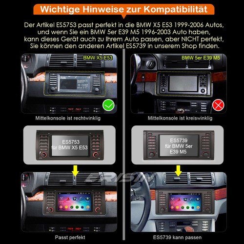4GB+64GB Ocho Núcleos Android 14 DAB+ Radio Coche BMW X5 E53 Navi Carplay 4G DSP Wifi - Imagen 4 de 24