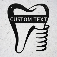 Personalized Dental Office Metal Sign Custom Dentist Decor Gift for Dental Pros
