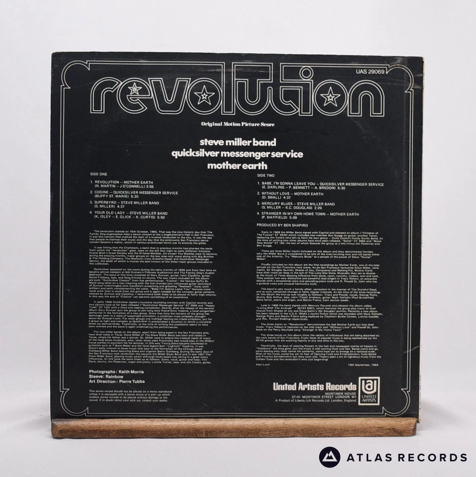 Quicksilver Messenger Service Revolution - Original Motion Picture Score LP - Image 3 of 4