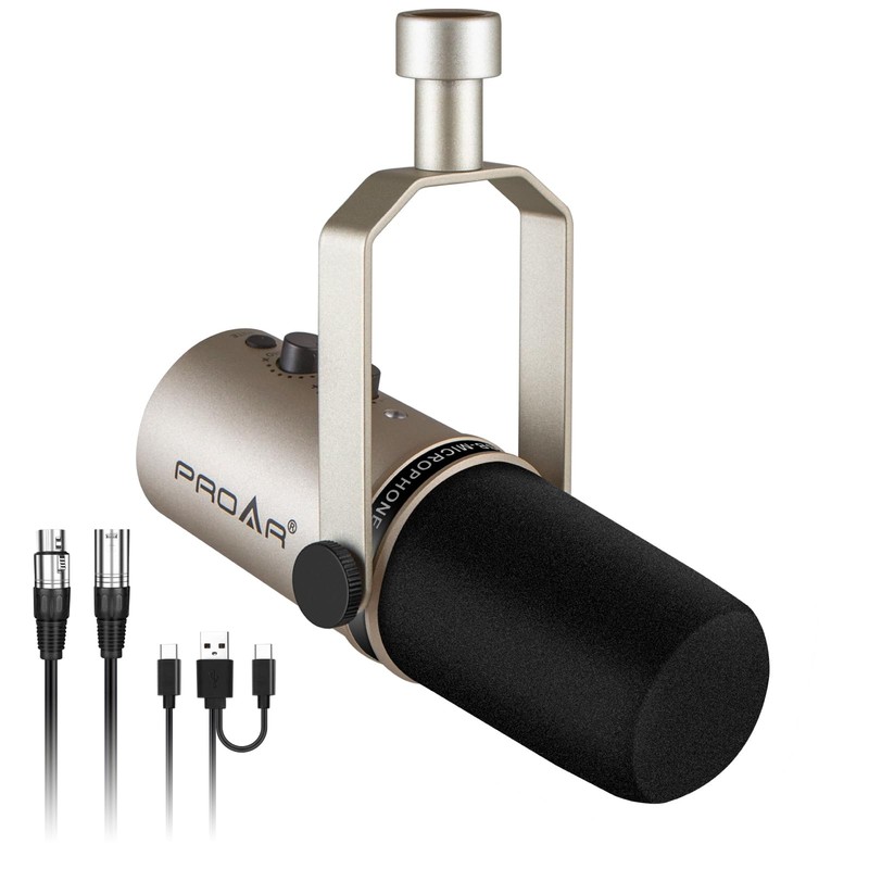 USB/XLR Podcasting Dynamic Microphone,Professional USB Gaming Microphone for ...