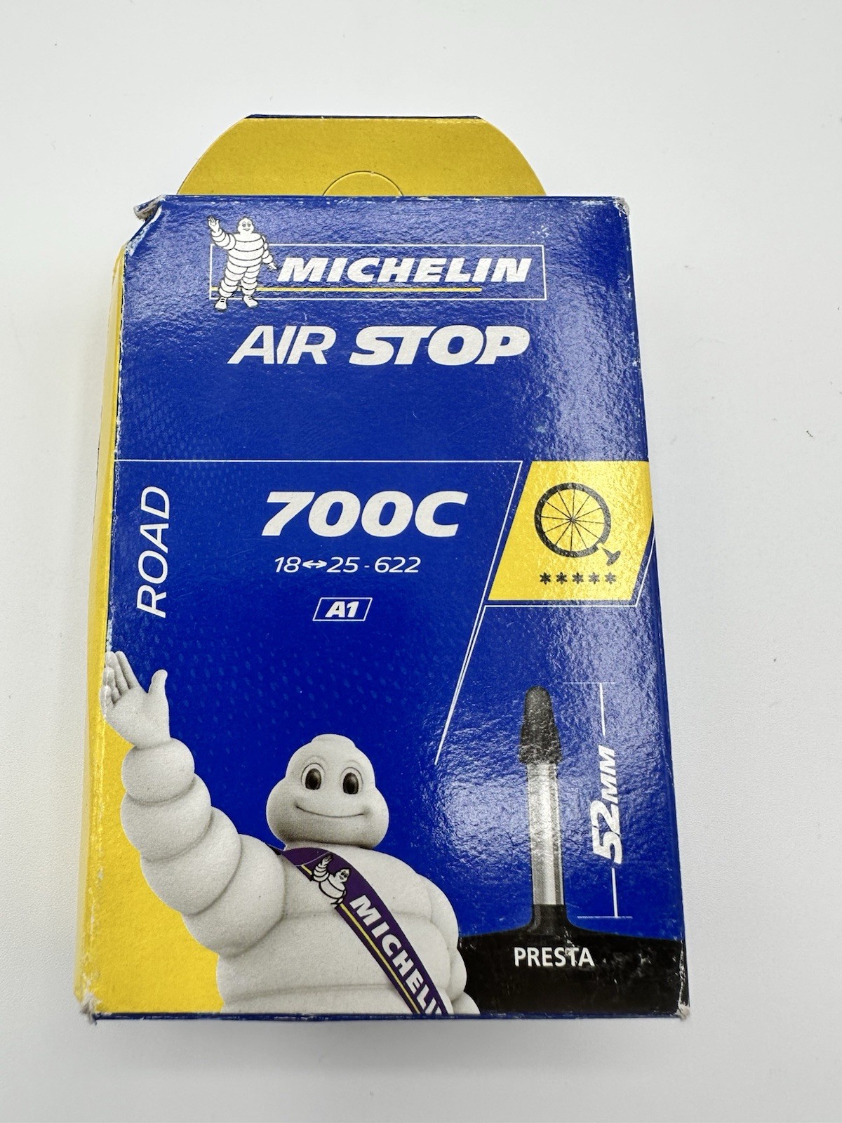 Michelin Airstop 700C 18-25-622 52mm Presta Road Bike Inner Tube Butyl