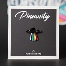 Listing image for UFO Rainbow Enamel Pin - Fast Shipping from USA - Space