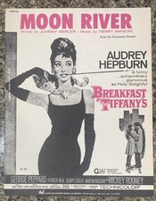 Moon River Sheet Music 1961 From 'Breakfast At Tiffany's " W/ Audrey Hepburn