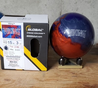 900 GLOBAL VIKING BOWLING BALL 15 POUNDS ASYMMETRIC #25GVKJ31M014