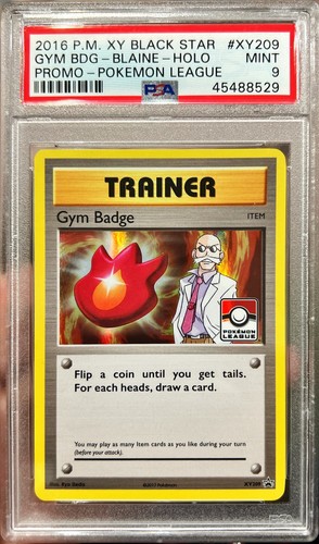 Gym Badge graded PSA 9 for sale on eBay