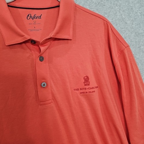 Oxford Golf Poloshirt The Ritz Carlton Amelia Island Herren L Koralle Kurzarm - Bild 2 von 9