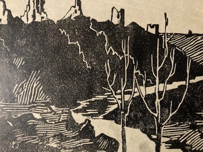 Originale XIX. Jahrhundert Gravur Holz Landschaft Porträt Autoportrait Estampe