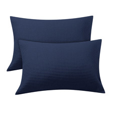 Zaizaihome Waffle Weave Pillowcases Queen Size 2 Pack 100 Egyptian Cotton 600
