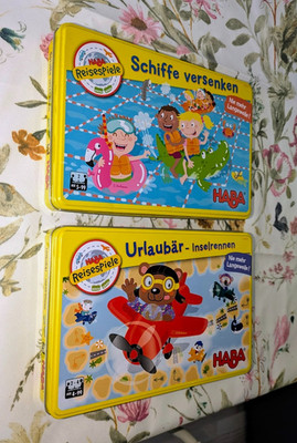 NEU 2 HABA MAGNET Gesellschaftsspiele INSELRENNEN & Schiffe versenken ab 4Jahren