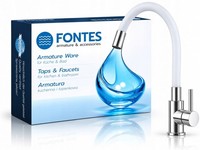Fontes KÜChenarmatur Standarmatur Weiss Flexibler Auslauf Flex Wasserhahn