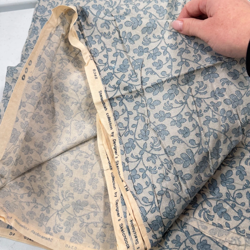 винтажный альбом ткани синий цветочный shenandoah хлопок 42 x 128 3,5 ярдов 8348 - Изображение 4 из 4