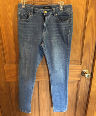 d. jeans New York Women's Blue Medium Wash Stretch Skinny Denim Jeans Size 8