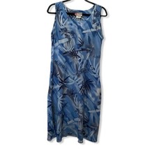 Vintage The Hawaiian Original Dress Womens Large Blue Floral Sleeveless