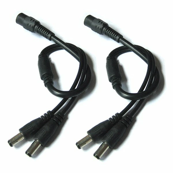 10X DC Power Splitter Cable 1 Female to 2 male cord for CCTV Camera 5.5mm/2.1mm - Image 3 of 4
