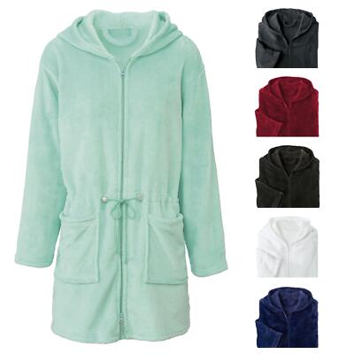 Bademantel Damen Mikro Flanell XS bis XL kurz Flauschmantel Spa Famous CelinaTex