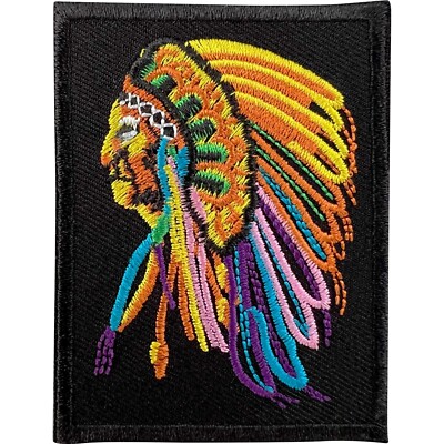 Indianer Indianer Patch Bügelbild Jeansjacke Hemd Tasche bestickt Abzeichen