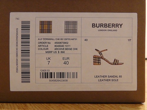 BURBERRY Archive Beige Cornwall Vintage Check Block Heel Sandals Size 10US - Picture 17 of 17